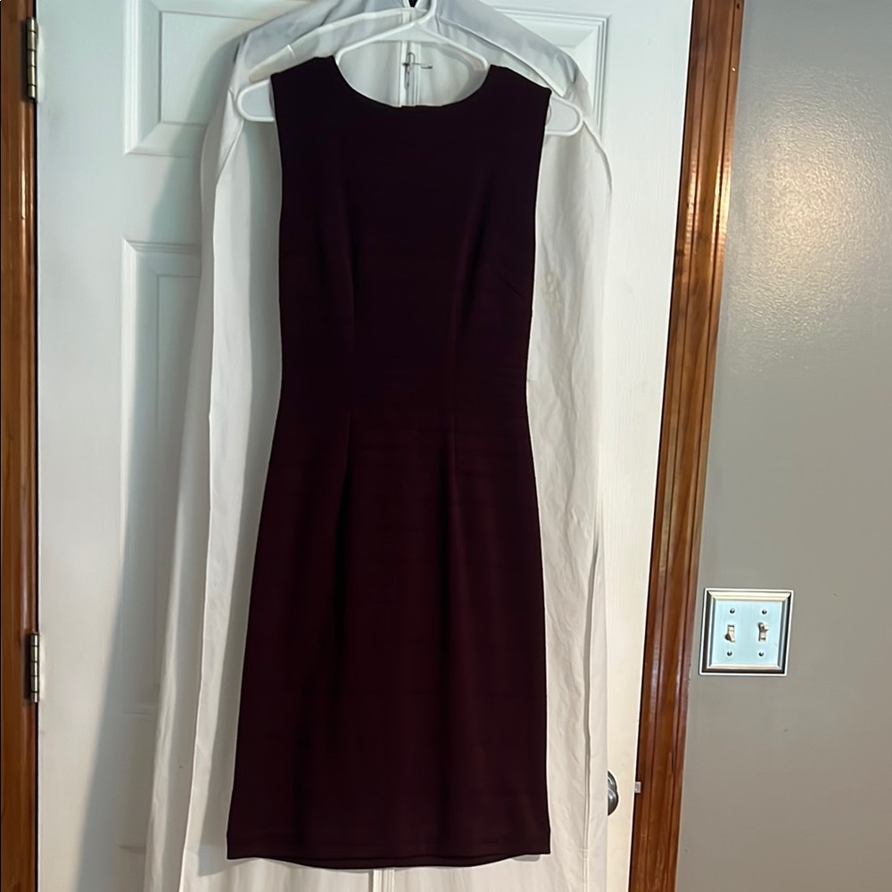 Margaret M Purple Sleeveless Sheath Dress